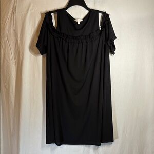 LC Lauren Conrad Black Cold Shoulder Mini Dress
